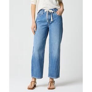NWT J.Crew Factory Womens Jeans P26 Petite Wide Leg Utility Vintage Denim Blue